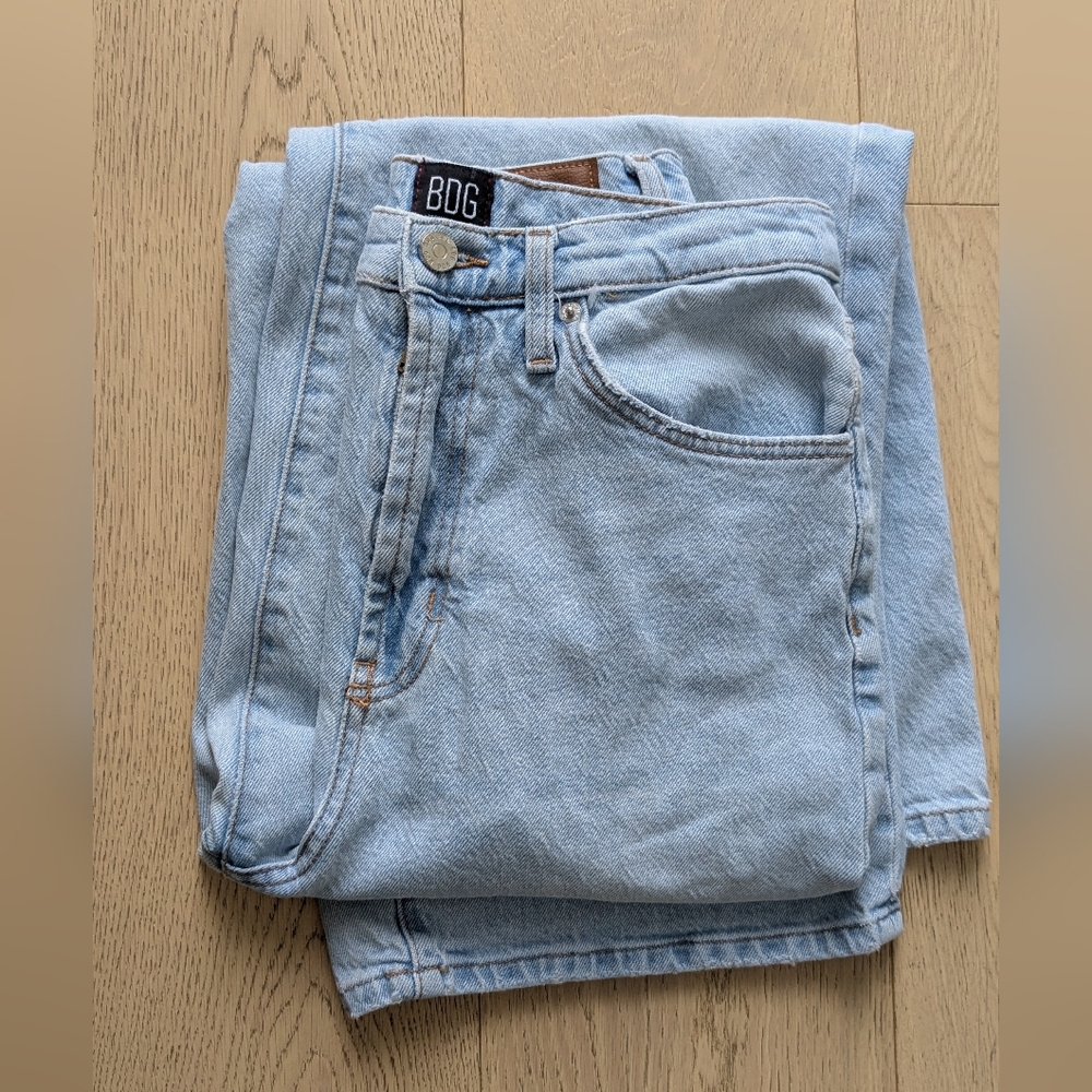 BDG Urban Outfitters sz 29 High Waist Wide Leg Jeans Light Wash Denim - Picture 7 of 11